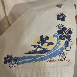 Aloha Mickey by Mickey Unlimited cropped 100% cotton pant size 9/10